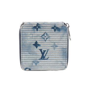 LOUIS VUITTON Monogram Water Color Zippy Blue M80461 Men's Cotton Canvas Bifold Wallet