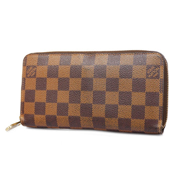 LOUIS VUITTONAuth  Damier Zippy Wallet N60015 Men,Women,Unisex Long Wallet