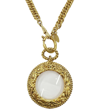 CHANEL loupe necklace chain vintage gold accessories men's women's