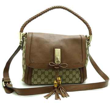 GUCCI Bella Women's Shoulder Bag 282301 Leather Brown/Beige