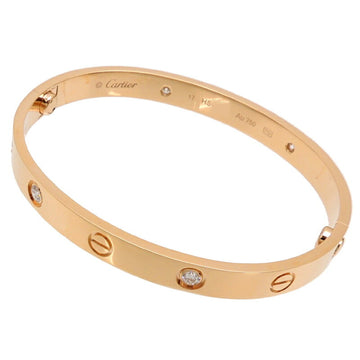CARTIER Half Diamond Love Women's Bracelet B6069917 750 Pink Gold