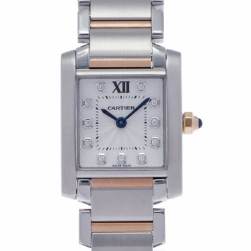 CARTIER Tank Francaise SM Ladies SS PG Watch Quartz White Dial