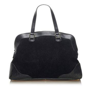 Gucci Shima Handbag 295530 Black Suede Leather Ladies GUCCI