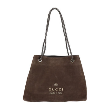 GUCCI Tote Bag 419689 Nubuck Brown Shoulder