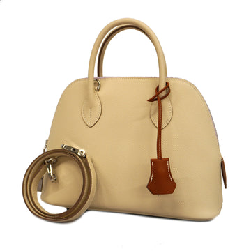 HERMESAuth  Bolide 2WAY Bag Bolide 1923 U Engraved Mushroom/Gold/Mauve Pale Women's Epsom Leather Handbag