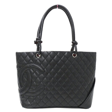 CHANEL Bag Cambon Women's Tote Lambskin Black