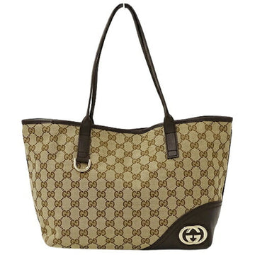 GUCCI Bag Ladies Tote Shoulder GG Canvas New Bullitt Brown Beige 169946