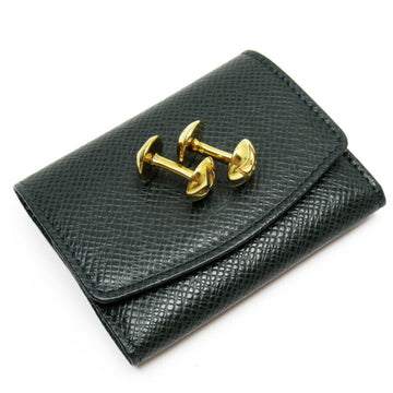 Louis Vuitton Cufflinks Taiga Button Dumanchet Gold Episea Case Leather