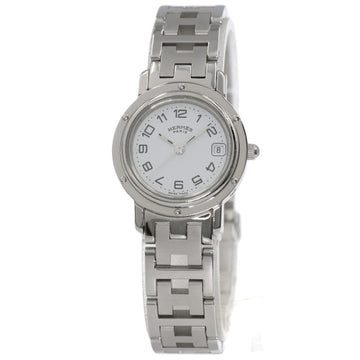 HERMES CL4.210 clipper watch stainless steel SS ladies
