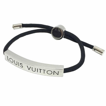 Louis Vuitton Bracelet Silver Lock-It Virgil Abloh Rainbow Titanium Cord  Q05269