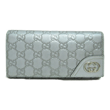 GUCCI ZIPpurse Silver leather sima 204836