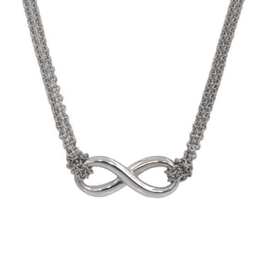 TIFFANY Infinity Necklace Silver Ag 925 &Co. Double Chain Women's Pendant