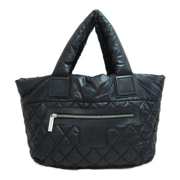 CHANEL Coco Cocoon Tote Bag Black Nylon