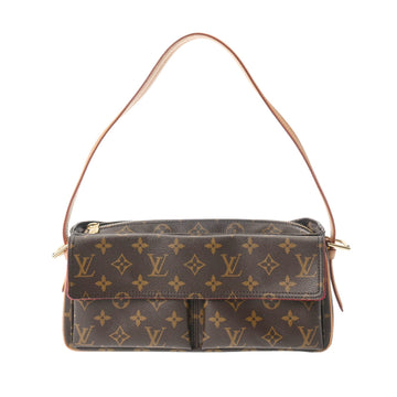 LOUIS VUITTON Monogram Vivacite MM Brown M51164 Women's Canvas Shoulder Bag