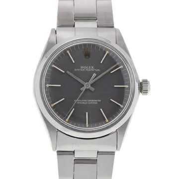 Rolex Oyster perpetual 1002 Boys SS watch self-winding gray dial