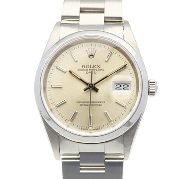 Rolex Date Oyster Perpetual Watch Stainless Steel 15200 Men's