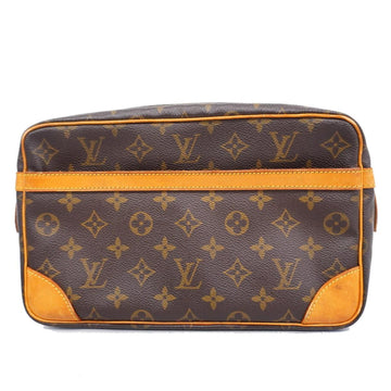 LOUIS VUITTON Clutch Bag Monogram Compiegne 28 M51845 Brown Men's Women's