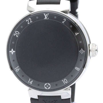 LOUIS VUITTON Tambour Horizon Steel Rubber Quartz Mens Watch QA050Z BF559163