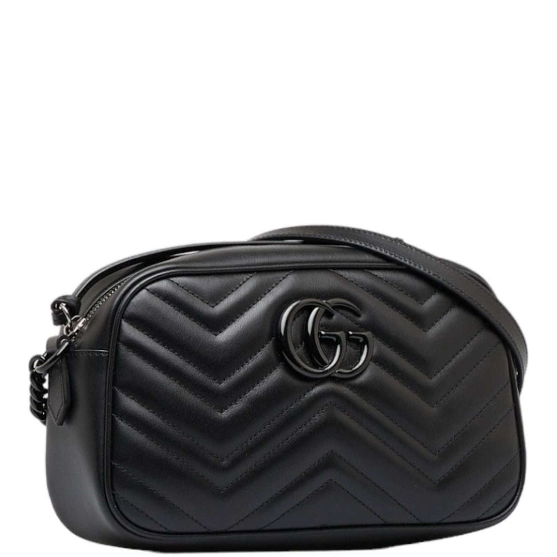 Gucci GG Marmont Mini Shoulder Bag, Black, Leather