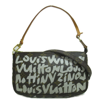 LOUIS VUITTON Pochette Accessoires Brown Argent PVC coated canvas Monogram / Graffiti M92192