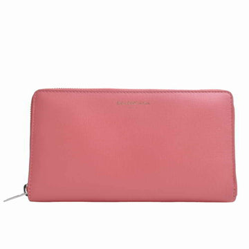 BALENCIAGA leather round long wallet 490625 pink