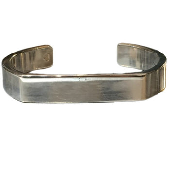 GUCCI Plate Wide Bangle Sv925 Bracelet Silver Made in Italy Men's Women's Accessories Jewelry