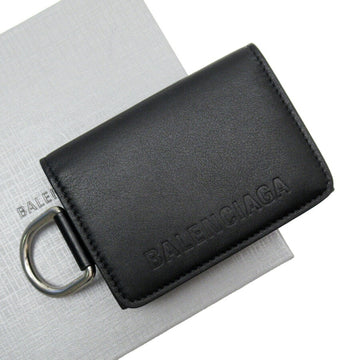 Balenciaga tri-fold wallet black leather 655593