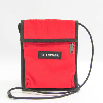 BALENCIAGA EXPLORER POUCH 532298 Men,Women Canvas Shoulder Bag Black,Red Color