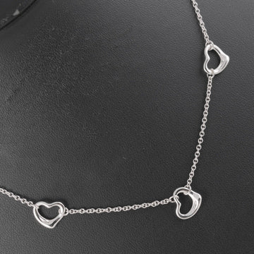 TIFFANY Open Heart 3P Necklace Silver 925 &Co. Women's