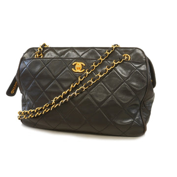 Chanel Matelasse W Flap W Chain Shoulder Bag Women's Leather Handbag,Should