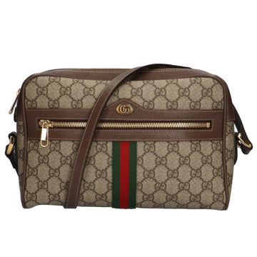 Gucci Offfidia Sherry Shoulder Bag GG Supreme Canvas Beige Ladies