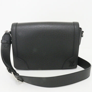 LOUIS VUITTON New Flap Shoulder Bag Taiga Leather M30807 Noir Black