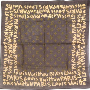 LOUIS VUITTON scarf monogram graffiti cotton brown unisex h29453f