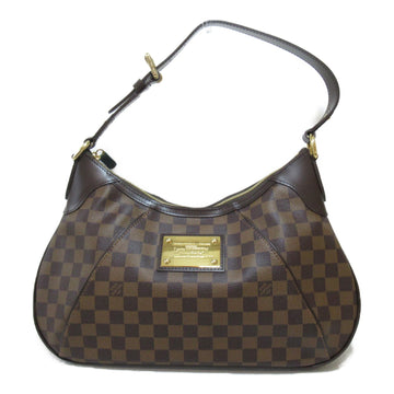 LOUIS VUITTON Thames GM Shoulder Bag Brown Ebene Damier PVC coated canvas N48181