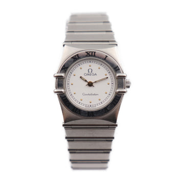 OMEGA Constellation Mini Watch 795.1080 Stainless Steel Silver White Dial Quartz Women's