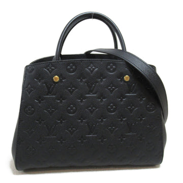 LOUIS VUITTON Montaigne MM2way Shoulder Bag Black Black Monogram empreinte leather M41048