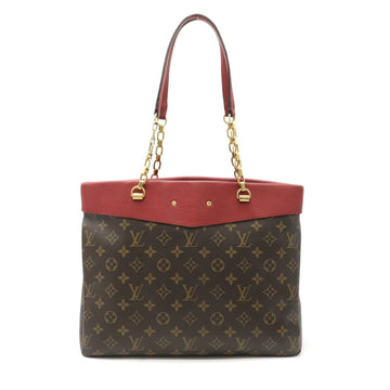 Louis Vuitton Monogram Palace Shopper Shoulder Bag Tote Cerise Red M51197