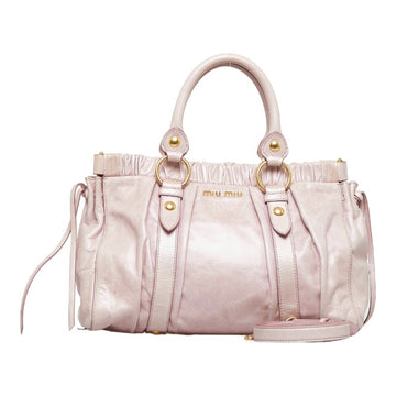 MIU MIU Miu handbag shoulder bag pink gold leather ladies MIUMIU