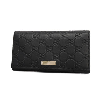 GUCCIAuth ssima Bi-fold Long Wallet  Sima 112715 Women's Leather Long