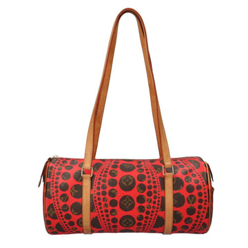 Louis Vuitton Papillon GM Pumpkin Dot Yayoikusama Collection Shoulder Bag Monogram Canvas Rouge Women's