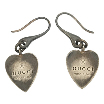 GUCCI Heart Earrings TRADEMARK HEART Silver 925 223993 J8400 8106 Plate Accessories Jewelry Ladies