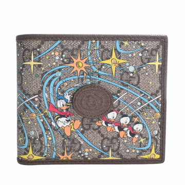 GUCCI GG Supreme Folio Wallet Disney Collaboration Donald Duck 647938 Beige Brown Multicolor