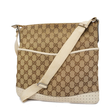 GUCCIAuth  GG Canvas Shoulder Bag 145857 Women's Shoulder Bag Beige,Ivory