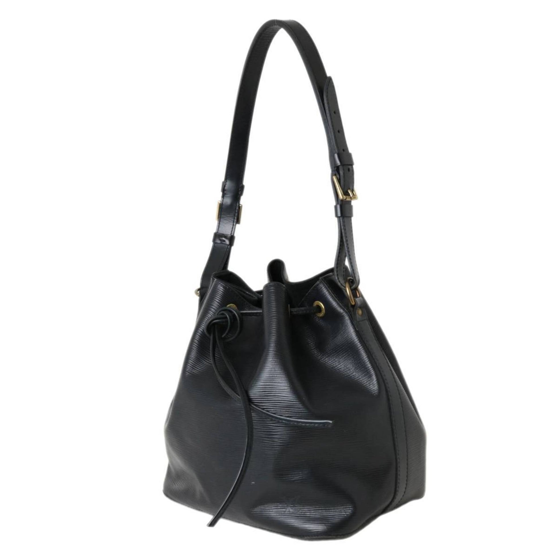 Louis Vuitton Petit Noe Shoulder Bag Handbag Black EPI Leather M44102 - GOOD