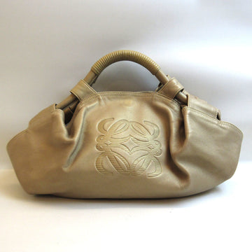 LOEWE Nappa Aire Handbag Metallic Gold Color Anagram Women's Leather