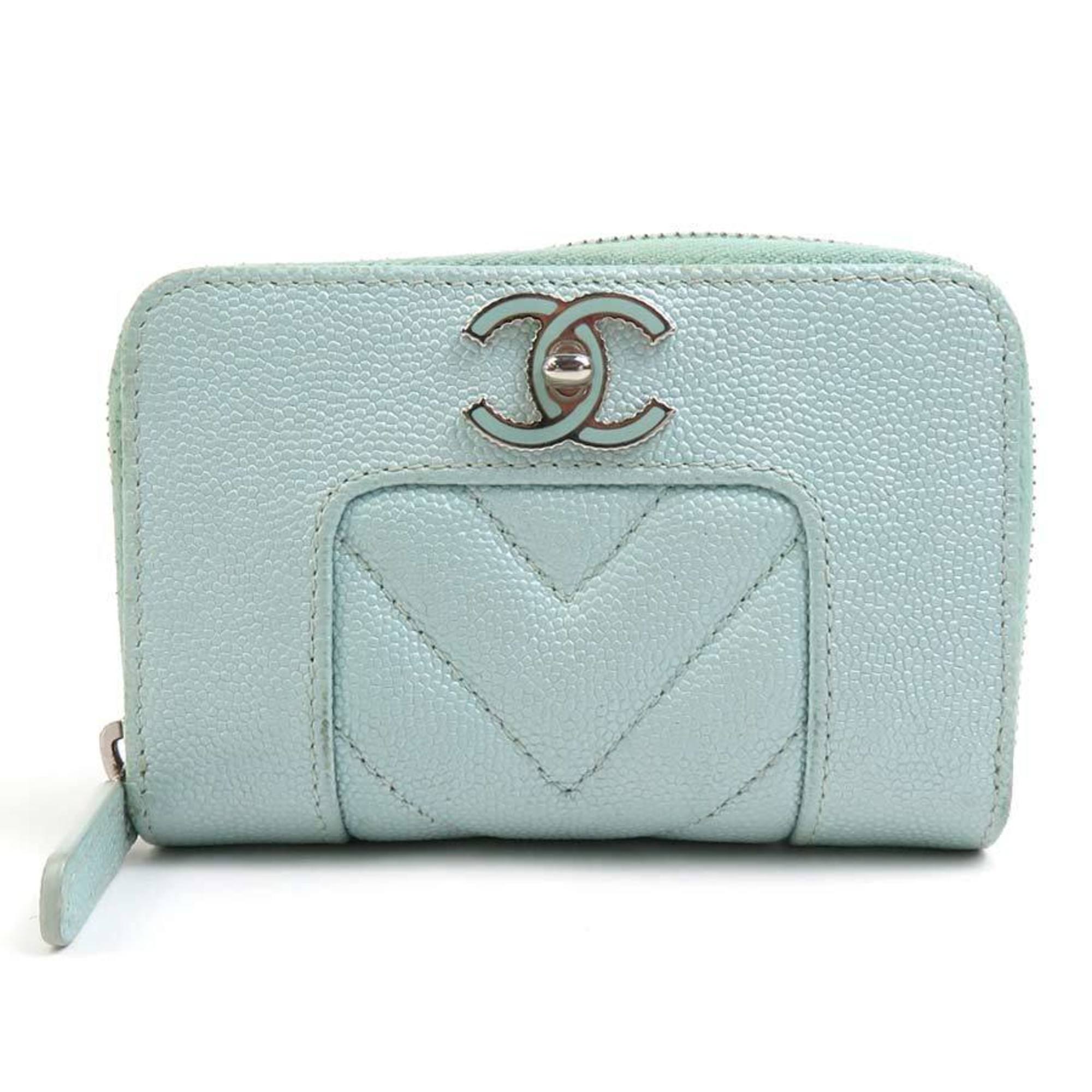 Chanel white discount coin purse