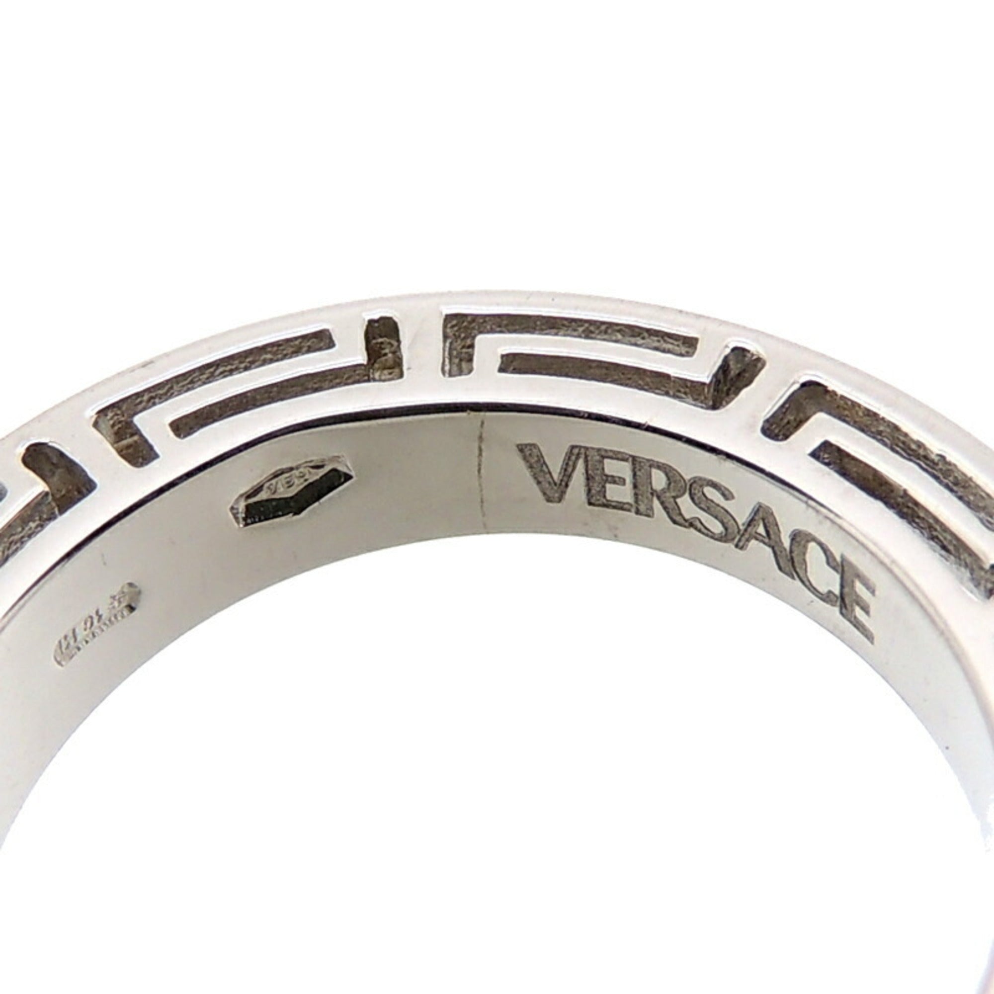 Mens silver store versace ring