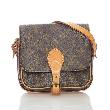 Louis Vuitton Monogram Mini Cartesier Shoulder Bag M51254 Brown PVC Leather Women's