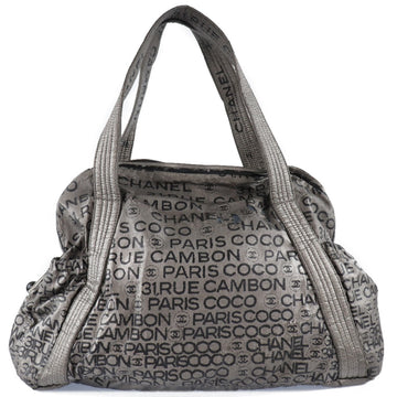 CHANEL Unlimited A46114 Nylon Silver Ladies Shoulder Bag