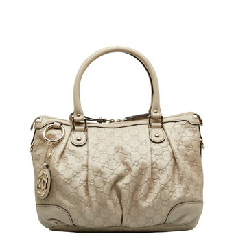 GUCCIsima Sookie Handbag Tote Bag 247902 Ivory Leather Women's